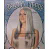 Peluca  Hippie Lisa Larga.color Gris,sin flequillo