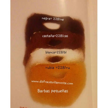 Barba con bigote pequeña,color rubia