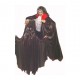 Capa negra con cuello de Vampiro Murciélago Deluxe,Unisex para adultos