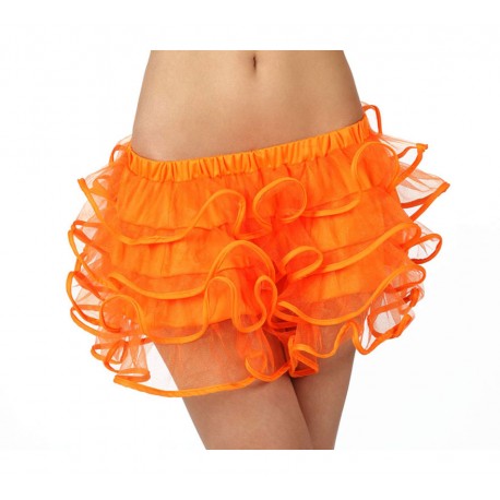Tutu Falda con volantes,neón.Color naranja
