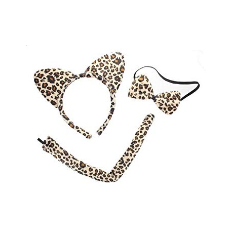 Set de Leopardo. . Orejas,pajarita y cola.