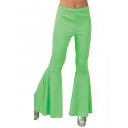Pantalones de campana verdes para mujer