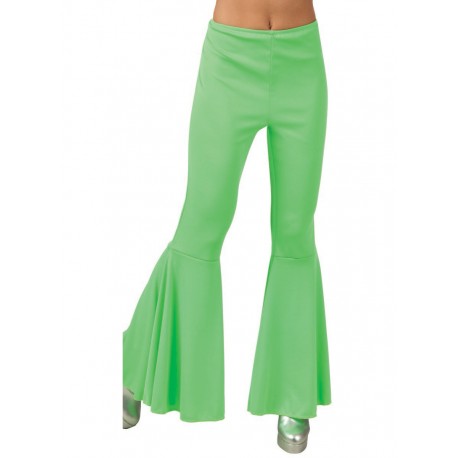 Pantalones de campana verdes para mujer