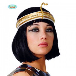 Diadema Cleopatra de perlas doradas