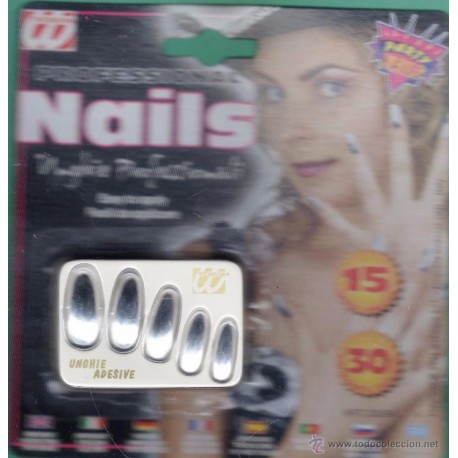 Uñas postizas,color plata