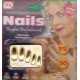 Uñas postizas,color oro-dorada