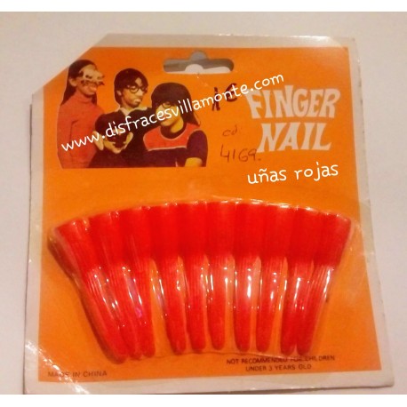 Uñas rojas postizas