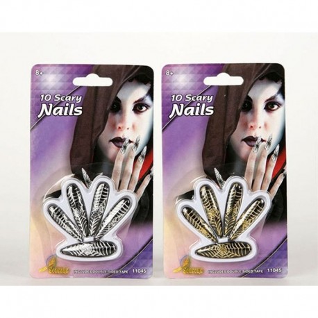 Uñas color Negro y telas de araña