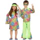 Disfraz Hippie Flower Power,talla 5-6