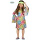 Disfraz Hippie Flower Power,talla 5-6