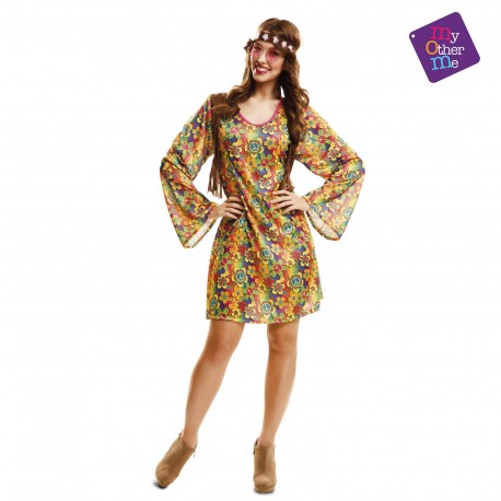 Disfarz Happy Hippie Chica ,talla  XL años 60