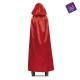 Capa roja brillante con capucha,chica o unisex