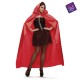 Capa roja brillante con capucha,chica o unisex