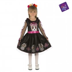 Disfraz Calaverita o Catrina,talla 5-6 .-Halloween
