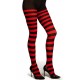 Medias Panty,rayas rojas y negras..talla única