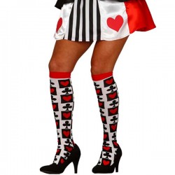 Medias Naipes-Reina de corazones