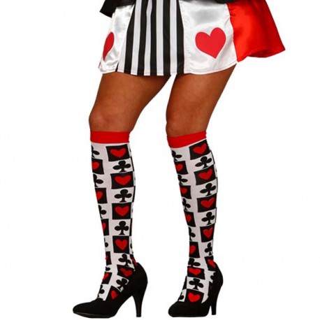 Medias Naipes-Reina de corazones