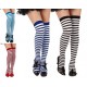 Medias de Liga a rayas blancas y negras talla única