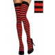 Medias de Liga ,Rayas rojas y negras