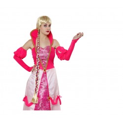 peluca Rubia flequillo y Trenza Larga.Rapunzel 