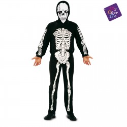 Disfraz Esqueleto,Halloween,Unisex talla 3-4