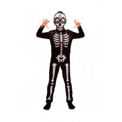 Disfraz de Esqueleto, día de los muertos-Catrina,talla 5-6 Halloween