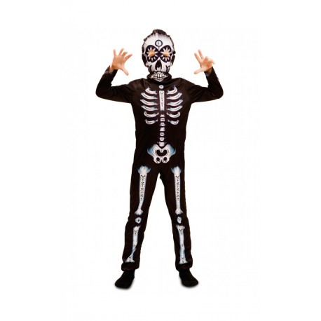 Disfraz de Esqueleto, día de los muertos-Catrina,talla 5-6 Halloween