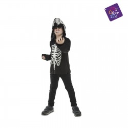 Camiseta o Disfraz de Esqueleto Casual para niño/a.Talla 10-12 Halloween