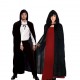 Capa con Capucha terciopelo negro...Unisex,Adulto