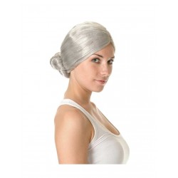 Peluca anciana,señora mayor,moño