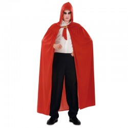 Capa con Capucha de Punto Roja,Unisex