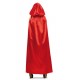 Capa roja brillante con capucha,unisex-Halloween o Carnaval