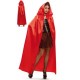Capa roja brillante con capucha,unisex-Halloween o Carnaval