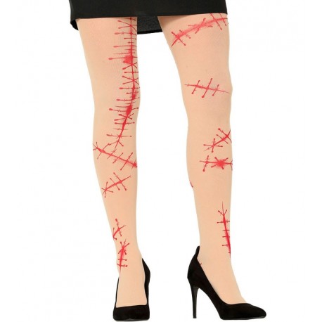 Medias-Panty con  cicatrices-Halloween