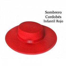 Sombrero o Gorro  de Cordobés-Sevillano  Rojo.Infantil