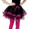 Tutú negro con bordes rosas.