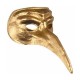 Antifaz-Mascara Veneciana,nariz Larga. Oro 