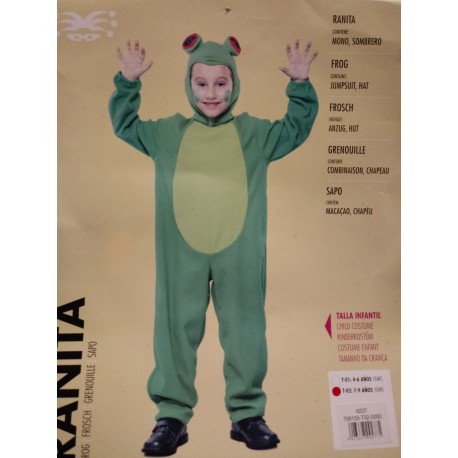 Disfraz Ranita-Rana,Animales..talla 7-9