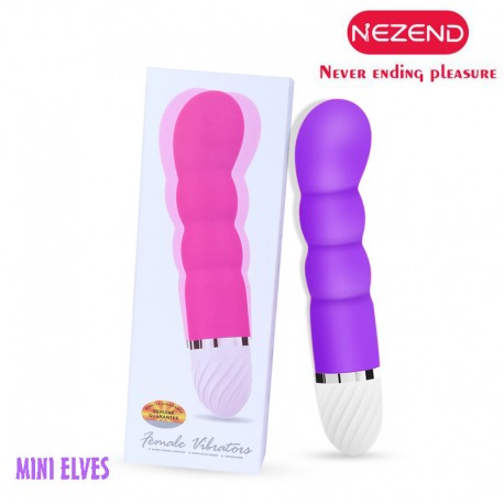 Masajeador-vibrador de silicona,Unisex.Elves  morado